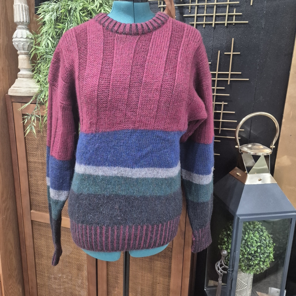 Boston Traders Women's Multicolor Crew Neck Sweater
